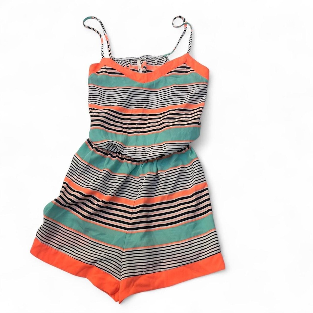 Event multicolored striped romper size small